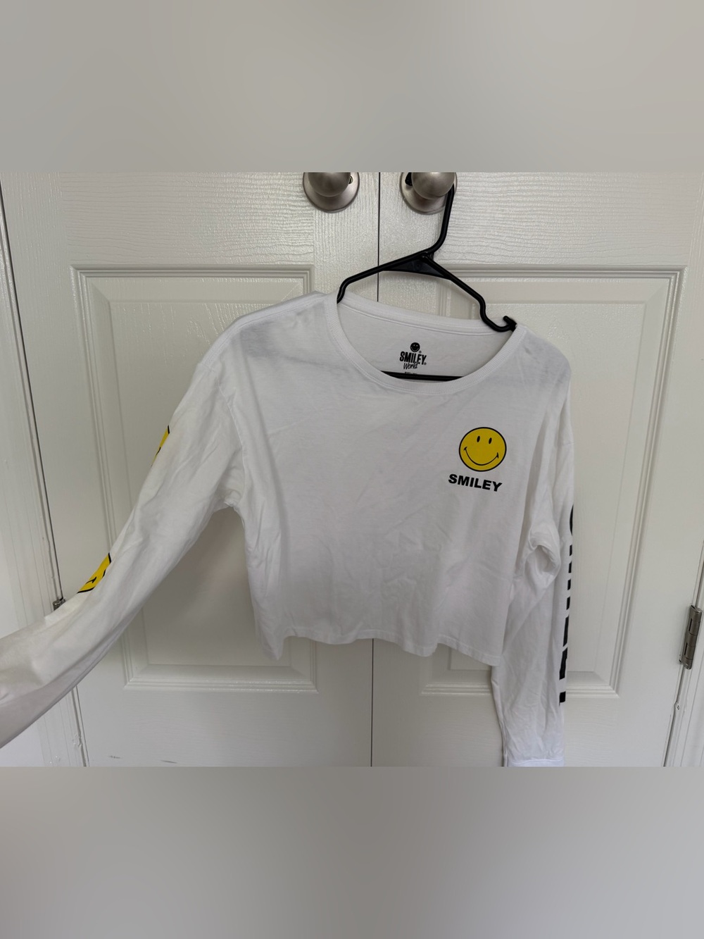 White Long-Sleeve with Yellow Graphic